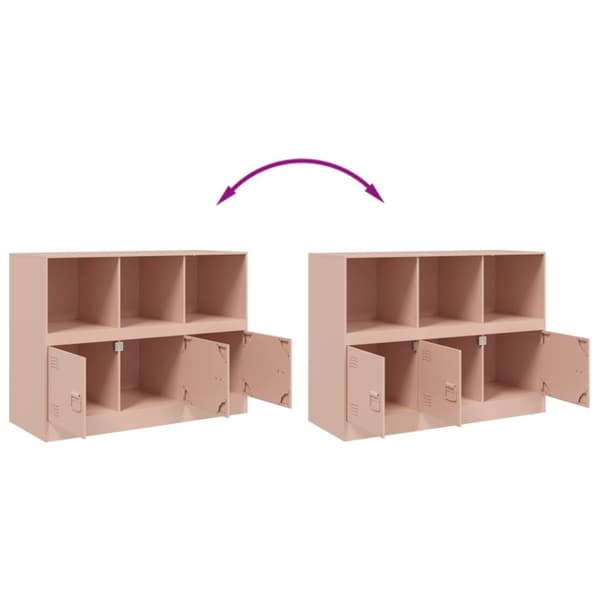 vidaXL Skjenk rosa 99x39x73 cm stål
