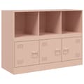Miniatyrbilde 1 av 11: vidaXL Skjenk rosa 99x39x73 cm stål