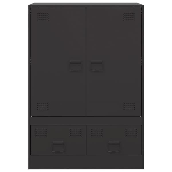 vidaXL skab 67x39x95 cm stål sort