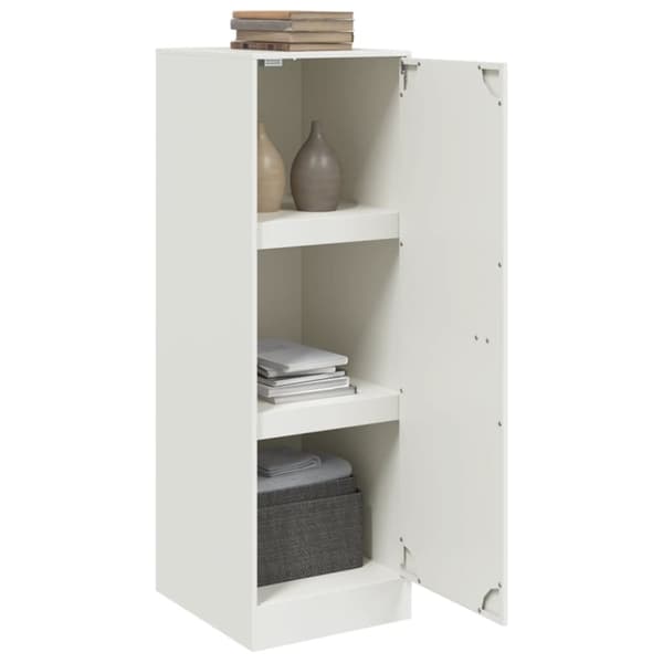 vidaXL Skänk vit 34,5x39x107 cm stål