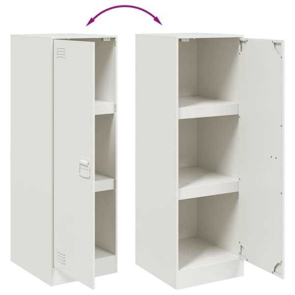 vidaXL Skänk vit 34,5x39x107 cm stål
