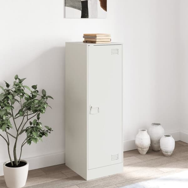 vidaXL skænk 34,5x39x107 cm stål hvid