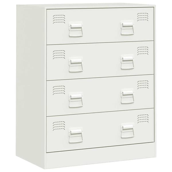 vidaXL skænk 67x39x83 cm stål hvid