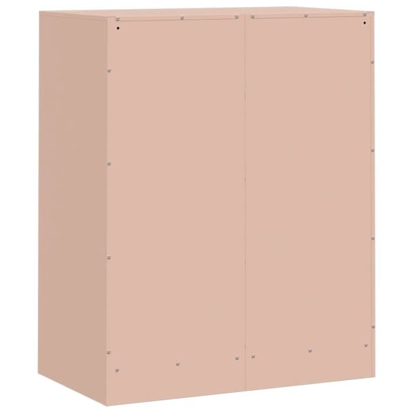 vidaXL skænk 67x39x83 cm stål lyserød