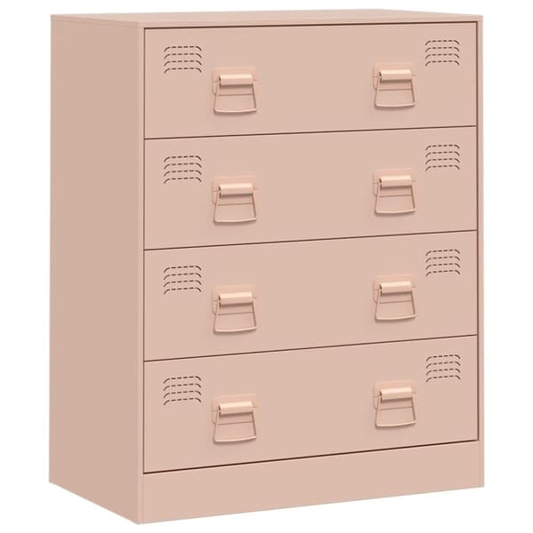 vidaXL Skänk rosa 67x39x83 cm stål