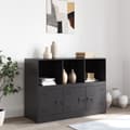 Miniatyrbilde 4 av 11: vidaXL Skjenk svart 99x39x73 cm stål