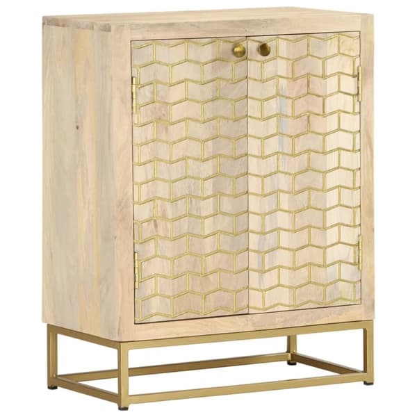 vidaXL skænk med 2 låger 55x30x70 cm massivt mangotræ