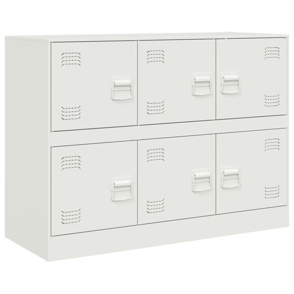 vidaXL skænk 99x39x73 cm stål hvid