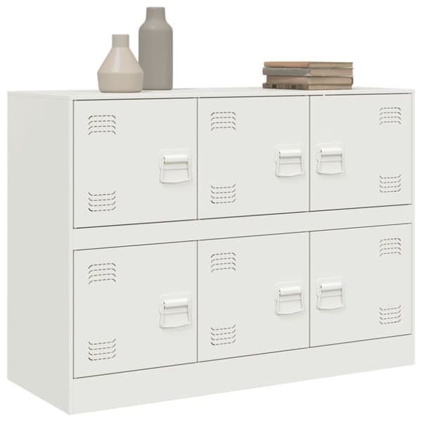 vidaXL skænk 99x39x73 cm stål hvid