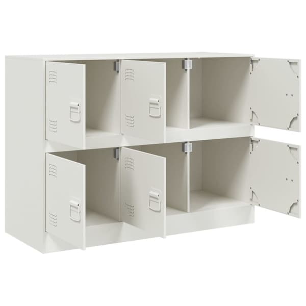 vidaXL skænk 99x39x73 cm stål hvid