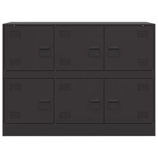 vidaXL skænk 99x39x73 cm stål sort