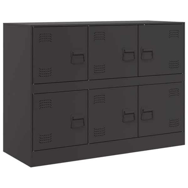 vidaXL Skjenk svart 99x39x73 cm stål