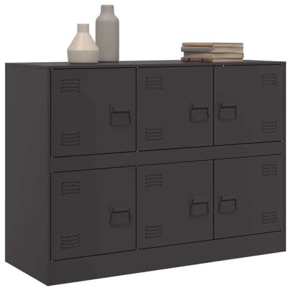vidaXL Skjenk svart 99x39x73 cm stål