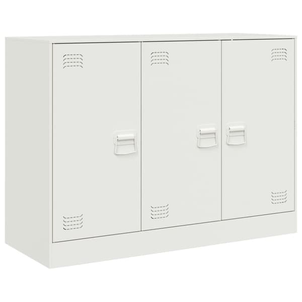 vidaXL skænk 99x39x73 cm stål hvid