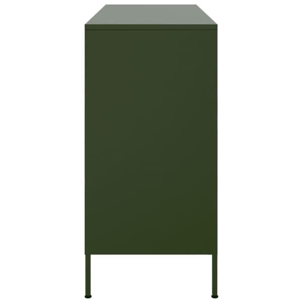 vidaXL Skåp olivgrön 100,5x39x79 cm stål