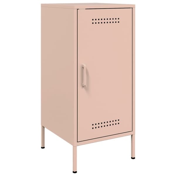 vidaXL Skänk 2 st rosa 36x39x79 cm kallvalsat stål