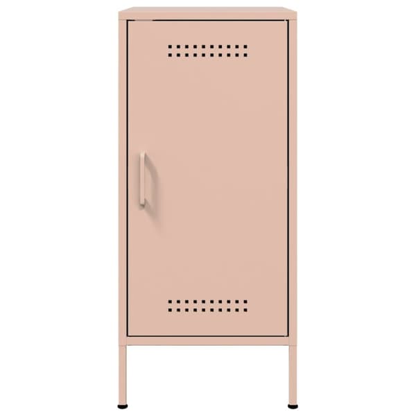 vidaXL Skänk 2 st rosa 36x39x79 cm kallvalsat stål