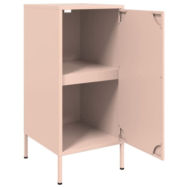 vidaXL Skänk 2 st rosa 36x39x79 cm kallvalsat stål