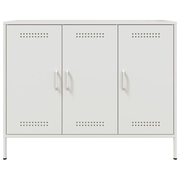 vidaXL Senkki valkoinen 100,5x39x79 cm teräs