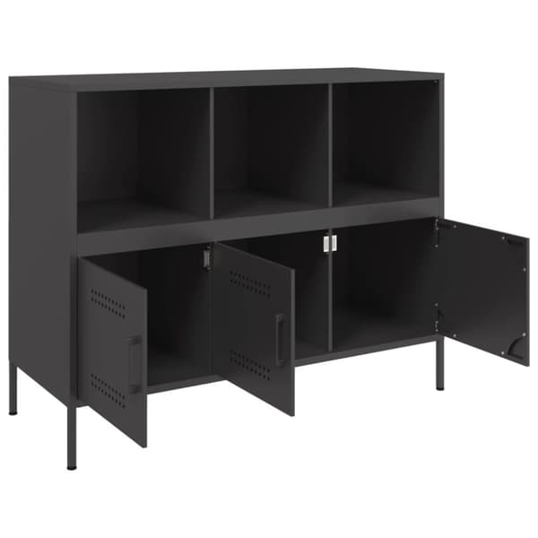 vidaXL Senkki musta 100,5x39x79 cm teräs