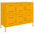 Miniatyrbillede 3 af 11: vidaXL skænk 100,5x39x79 cm stål sennepsgul