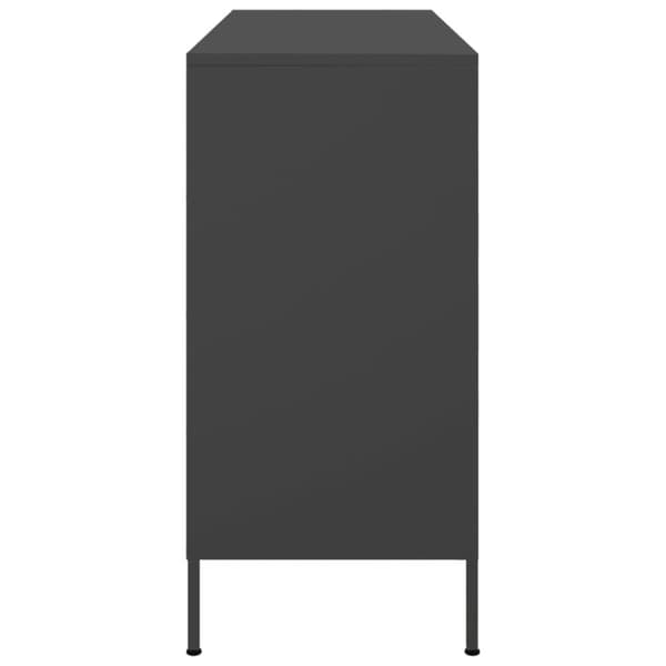 vidaXL Skjenk svart 100,5x39x79 cm stål