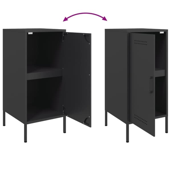 vidaXL skab 36x39x79 cm stål sort