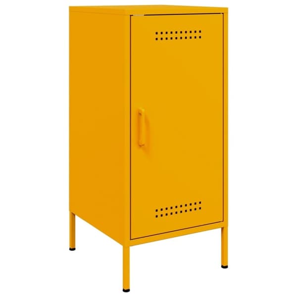 vidaXL Skjenker 2 stk sennepsgul 36x39x79 cm stål