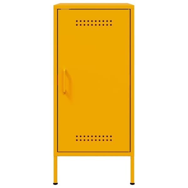 vidaXL Skjenker 2 stk sennepsgul 36x39x79 cm stål