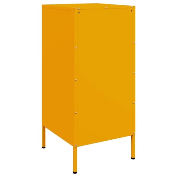 vidaXL Skjenker 2 stk sennepsgul 36x39x79 cm stål