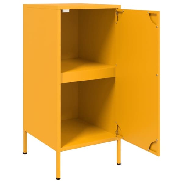 vidaXL Skjenker 2 stk sennepsgul 36x39x79 cm stål