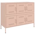 Pikkukuva 3 / 11: vidaXL Senkki pinkki 100,5x39x79 cm teräs