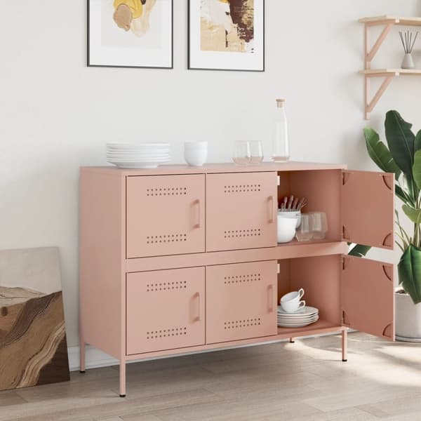 vidaXL Senkki pinkki 100,5x39x79 cm teräs