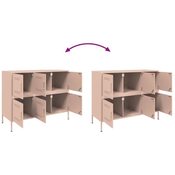 vidaXL Senkki pinkki 100,5x39x79 cm teräs
