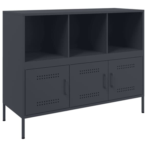 vidaXL Skåp antracit 100,5x39x79 cm stål