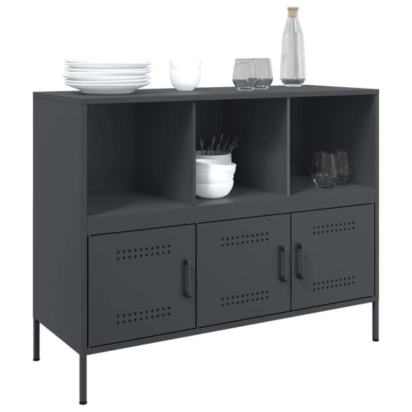 vidaXL Skåp antracit 100,5x39x79 cm stål