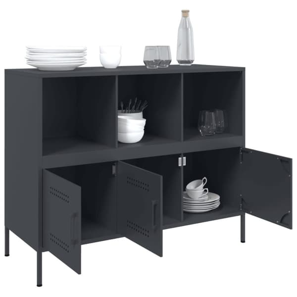 vidaXL Skåp antracit 100,5x39x79 cm stål
