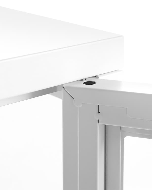 Skænk med Glaslåger Hvid Lav Metal Vitrine Kommode med Låger Industrielt Opbevaring Lang til Stuen TV Skænk Møbel Design
