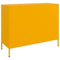 Miniatyrbilde 9 av 11: vidaXL Skjenk sennepsgul 100,5x39x79 cm stål