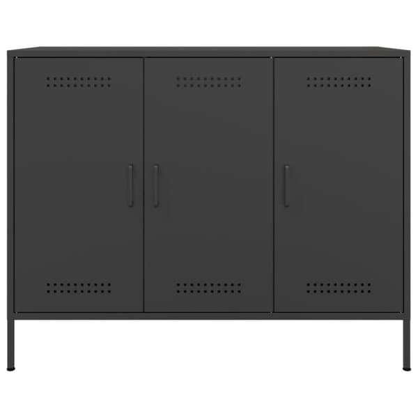 vidaXL Skåp svart 100,5x39x79 cm stål