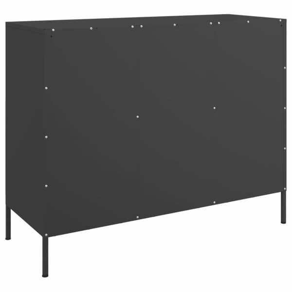 vidaXL Skåp svart 100,5x39x79 cm stål