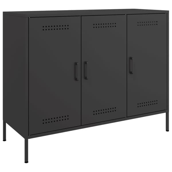 vidaXL Skåp svart 100,5x39x79 cm stål