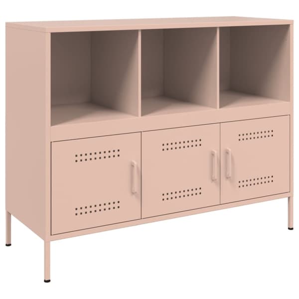 vidaXL Skåp rosa 100,5x39x79 cm stål