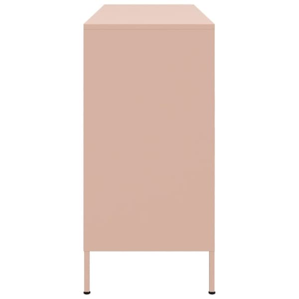 vidaXL Skåp rosa 100,5x39x79 cm stål