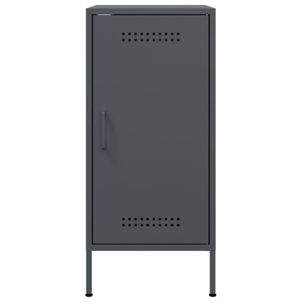 vidaXL Skänk antracit 36x39x79 cm kallvalsat stål