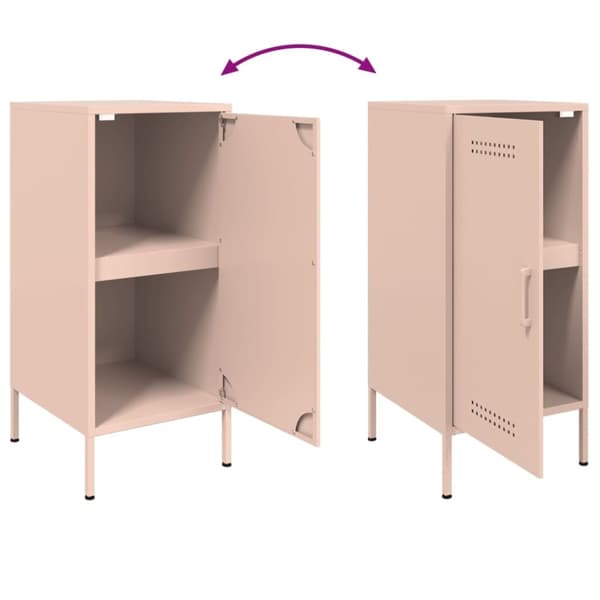 vidaXL Senkki pinkki 36x39x79 cm teräs