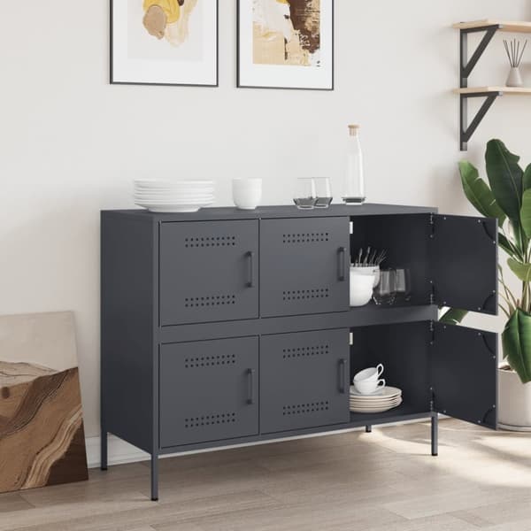 vidaXL Senkki antrasiitti 100,5x39x79 cm teräs