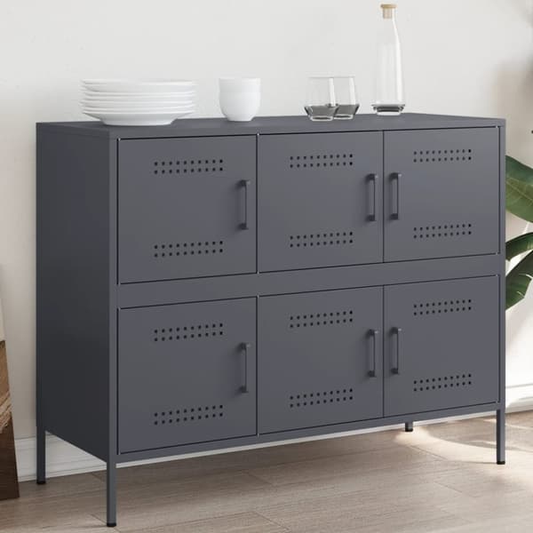 vidaXL Senkki antrasiitti 100,5x39x79 cm teräs