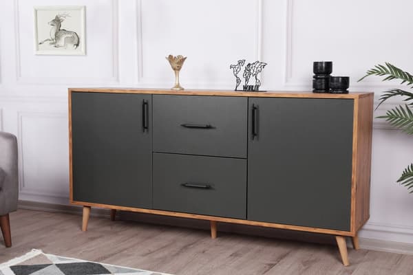 Chic Home Cloetta senkki 160x40xK77 cm, ruskea/antrasiitti