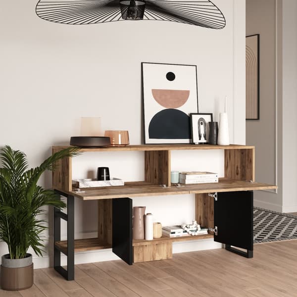 Chic Home Manta senkki 44x139xK84 cm, ruskea/musta